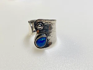 Sterling Silver 925 Ring Opal Triplet 4.13g Size N - Picture 1 of 8