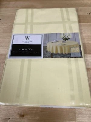 NEW Wamsutta Spill Proof 60 In Round Microfiber Tablecloth - Canary - Image 1 of 3