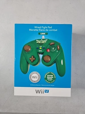 NINTENDO WII WII U ZELDA LINK GREEN PDP WIRED FIGHT PAD Brand New Sealed - Image 1 of 4