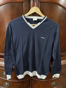ARMANI JUNIOR Big Boys Kids Navy Blue Contrast Knit Sweater Top Blouse Sz 14  - Picture 1 of 5