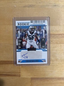 Boleto de novato Panini Contenders Trevin Wallace #205 2024 automático Carolina Panthers - Imagen 1 de 2