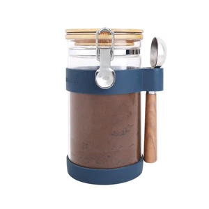 KKC HOME ACCENTS Luftdichter Klarglas Kaffee Vorratsbehälter für Gemahlenen Kaffee... - Bild 1 von 8