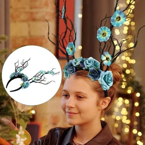 Diadema de asta Miss Tocado Accesorio para cabello femenino Diademas de reno - Imagen 1 de 12