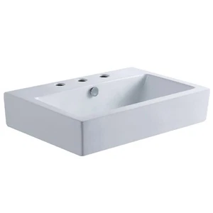 Kingston Brass EV4318.38 Clearwater 23-5/8" Rectangular Ceramic - White - Picture 1 of 3