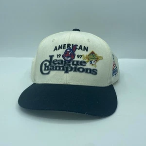 Cleveland Indians 1997 American League Champion World Series Hat Cap New Era VTG - Picture 1 of 9
