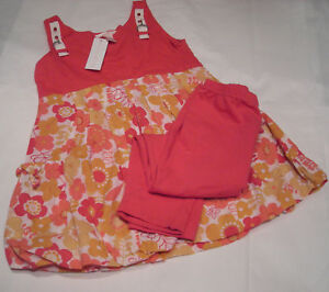 Maggie & Zoe Girls 2 PC Cotton Ballon Dress & Pull up pants size 8