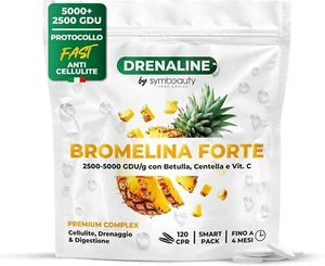 Bromelina Forte Drenante 2500+5000 GDU (120cpr - Fino a 4 mesi) cellulite - Imagen 1 de 8