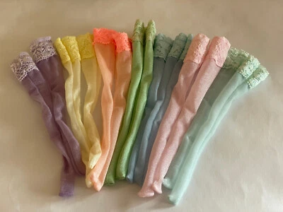 Stockings nylons for 11 1/2" Barbie or Fashion Royalty Dolls: Choice of Pastels