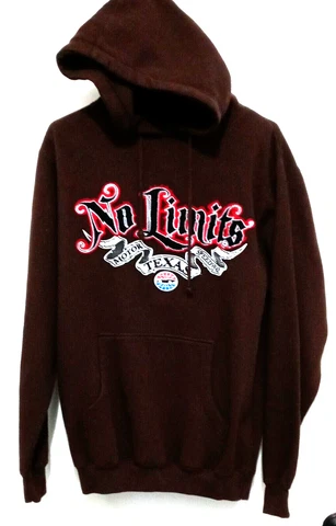 Texas Motor Speedway Dark Brown Pullover Hoodie "No Limits" Sz L Storm Fleece Cover