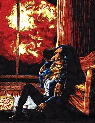 Ilustración a tinta original This Could Be Us expresionismo apocalptico Foto 1 de 2