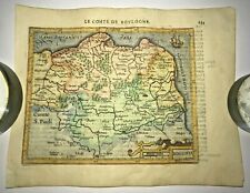 FRANCE BOULOGNE 1613 MERCATOR /HONDIUS ATLAS MINOR NICE ANTIQUE MAP 17TH CENTURY