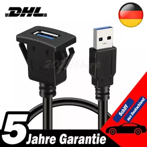 USB 3.0 Einbau Buchse Kfz Verlängerung Kabel Adapter für Auto PC Boat Motorrad - Bild 1 von 11