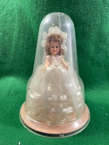 "Muñeca vestida de novia blanca Madame Alexander 7"" en cúpula rara"  - Imagen 1 de 12
