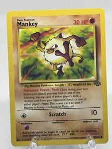 Mankey 55/64 - Pokemon Card - Jungle Common - MP - Picture 1 of 2
