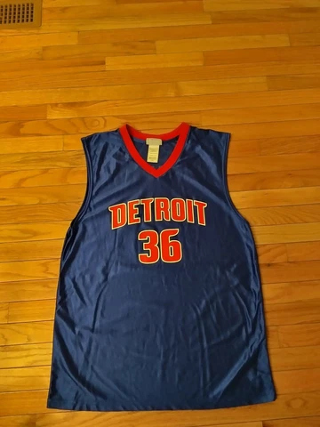 Rasheed Wallace Detroit Pistons NBA Jersey Men's Size L Cover
