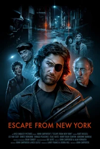UNFRAMED Escape from New York Movie Poster Prints Canvas Print Decor B - Picture 1 of 1