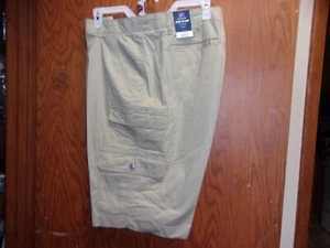 NEW  MEN'S GEORGE  TAN  BOWERY MESSENGER CARGO  COTTON SHORTS - Picture 1 of 4