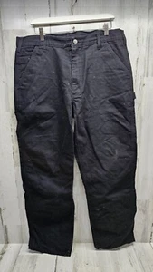 Carhartt B11-Blk Heavy Weight  Canvas Carpenter Pants Black Size 36x32 - Picture 1 of 7