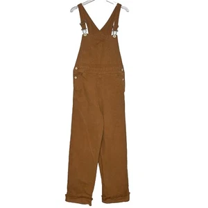 Jesse Kamm Overalls XS Womens Cork Rust Orange Cotton Pockets Hammer Loop - Picture 1 of 11