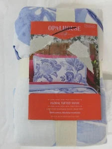 Opalhouse Floral Tufted Sham 20x26 standard blue white cotton new #54028 - Picture 1 of 12