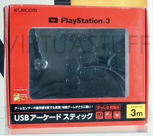 ELECOM ARCADE STICK BLACK, 10 TASTI, CONTROLLER PLAYSTATION 3, PS3 JAPAN MARKET! - Picture 1 of 9