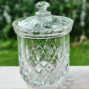 Vintage Gorham King Edward Lead Crystal Canister Dish Jar With Lid 7.5in - Picture 1 of 20