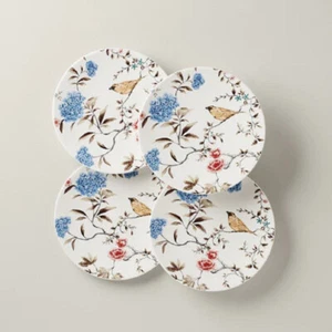 Lenox China Sprig & Vine White Accent / Salad Plates - Set of Four - N/O - Picture 1 of 1