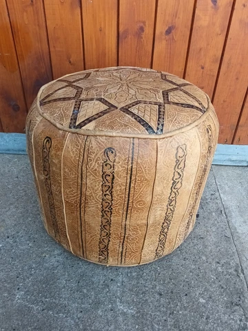 60er Vintage Stool Seat Cushion Pouf Ottomane Kamelhocker 60s Kaminhocker 13 Cover