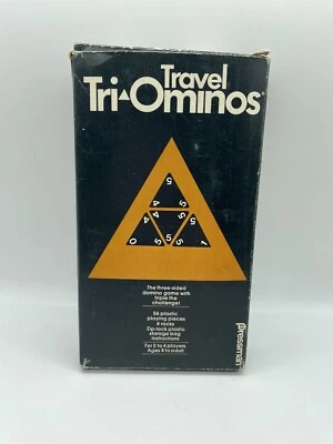 Vintage 1980 Pressman Travel Tri-Ominos Three Sided Domino Game - Image 1 of 4