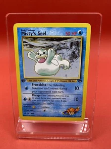 LP 1. Edition Pokemon MISTY'S SEEL Karte GYM CHALLENGE Set 91/132 First Ed - Bild 1 von 2