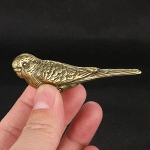 Solid Brass Magpies Figurine Small Statue House Decoration Animal Figurines Toys - Picture 1 of 5