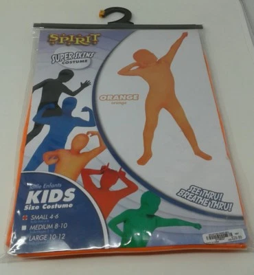 Disfraz de Halloween Super Skins naranja espíritu para niños se adapta a pequeño 4-6 C&Breathe Thru  Foto 1 de 4