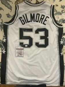 🔥Artis Gilmore Signed  San Antonio Spurs  White Jersey  HOF 11  JSA AUTO CERT - Picture 1 of 5