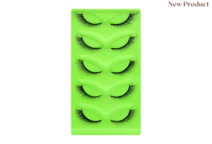 Wispy Cat Eye Lashes Faux Mink False Eyelashes Natural Look 5 Pairs (XX1) - Picture 1 of 4