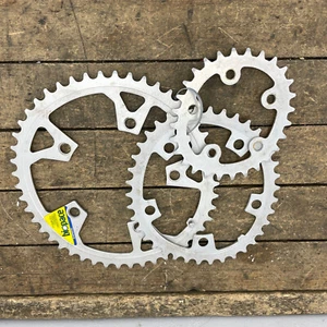 Vintage Shimano Biopace Chainring Set 110 74 BCD Deore Ring Sprocket Triple A3 - Picture 1 of 9