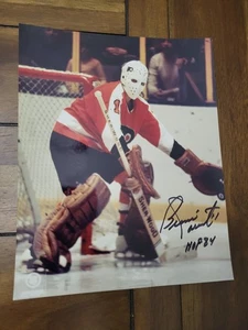 Foto 8x10 firmada por Bernie Parent autografiada de Philadelphia Flyers - Imagen 1 de 2