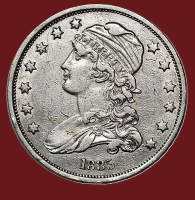 🇺🇸 1835 Capped Bust Quarter, Scare Choice XF Early 25c USA - Image 1 of 2