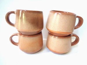 FRANCOMA Pottery 6C Westmind Brown Satin Cups Set of 4 - Imagen 1 de 9
