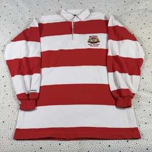 Camisa de Rugby Bárbaro 2002 Vintage Para Hombre XL McGill University Roja Blanca Rayas - Imagen 1 de 11