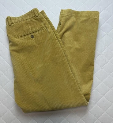 Brooks Brothers Corduroy Pants Mens 33x30 Mustard Gold Hudson Cuffed Straight - Image 1 of 4
