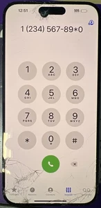 OEM Original iPhone 14 Pro Max Screen LCD Fully Functional Cracked Glass Dot - Photo 1 sur 4
