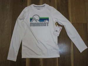 Marmot Boy's White UPF 50 White Long Sleeve Windridge Shirt Sz L NWT - Picture 1 of 11