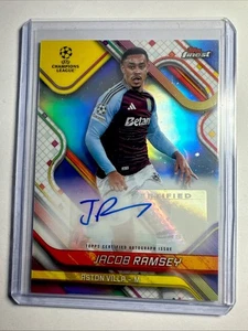 2024-25 Topps Finest UEFA Club Competitions Jacob Ramsey Auto Refractor - Picture 1 of 2