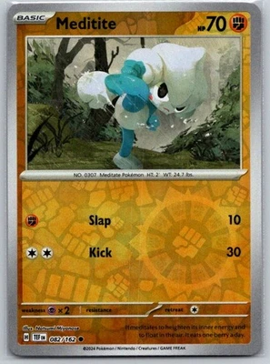 Meditite 082/162 Reverse Holo SV05: Temporal Forces NM - Image 1 of 2