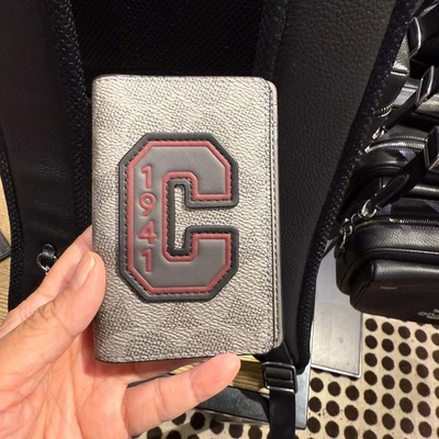 Coach Id Card Wallet In Signature Canvas With Patches CCF99 - Image 1 of 4