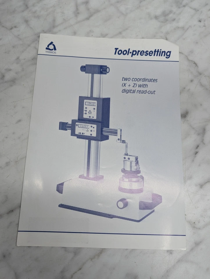 TRIMOS TWO COORDINATES X + Y W/ DIGITAL READOUT TOOL PRESETTING SALES BROCHURE - Image 1 of 1