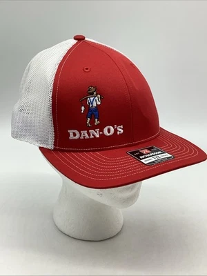 Dan-O's Seasoning Logo Richardson Red Mesh Trucker Hat Adjustable Snapback Cap - Image 1 of 4