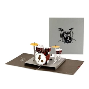 3D Instrument Drum Greeting Card with Envelope Kit Festival Holiday Paper Cards - Picture 1 of 8