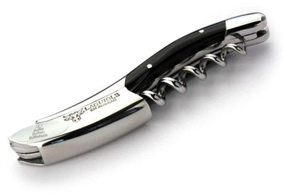 Laguiole En Aubrac侍酒师服务员开瓶器,水牛角手柄,葡萄酒 Op... — 第 1/4 张图片