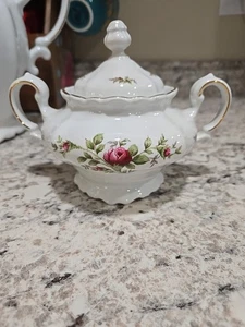 JOHANN HAVILAND TRADICIONES FINA CHINA MUSGO ROSA AZUCARERO BOW - Imagen 1 de 6